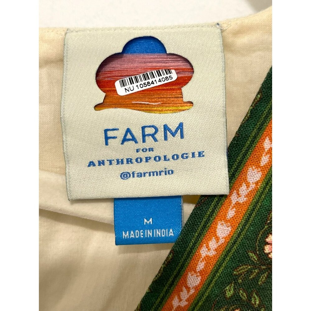 Farm Rio For Anthropologie Cutout Maxi Dress Medium  Floral Palm Print Cotton - Picture 7 of 7